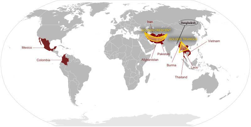 Top 5 Countries That Produce Illicit Drugs